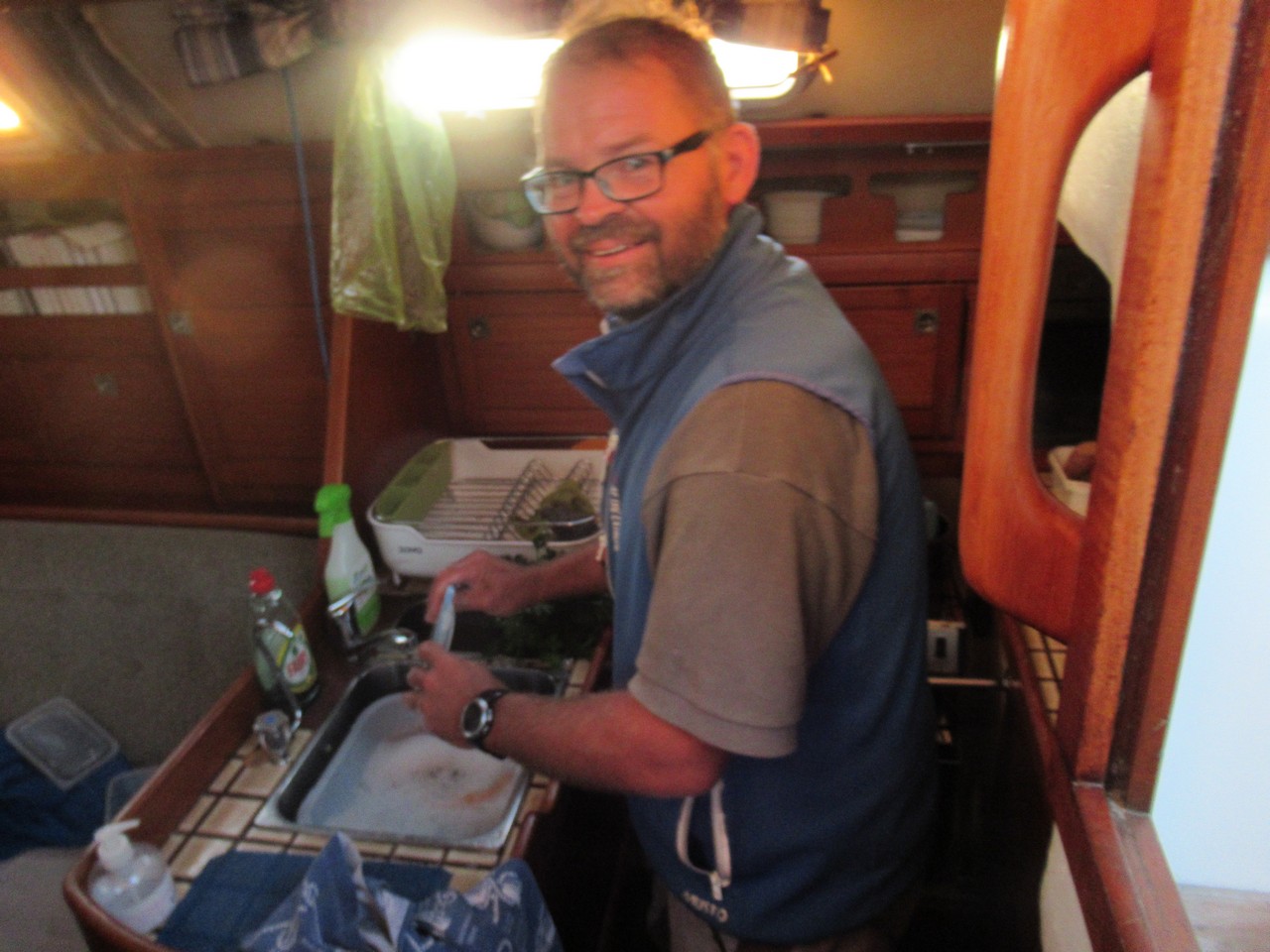 Iain gets all domestic while offshore.