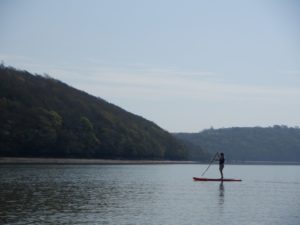 That’s not an apparition. It’s Fiona on a paddleboard.