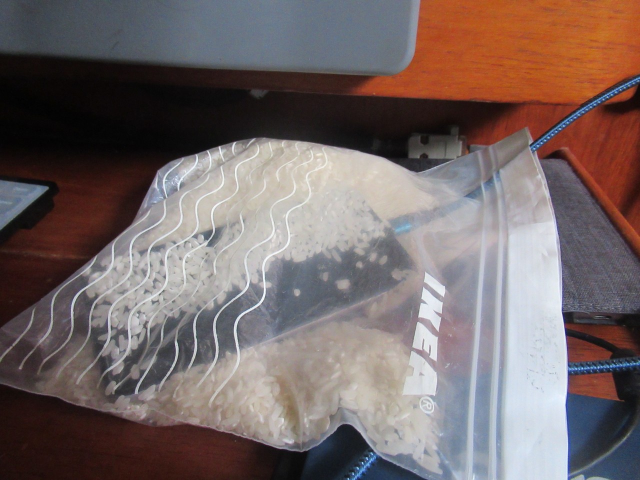 What’s that inside the bag of rice?